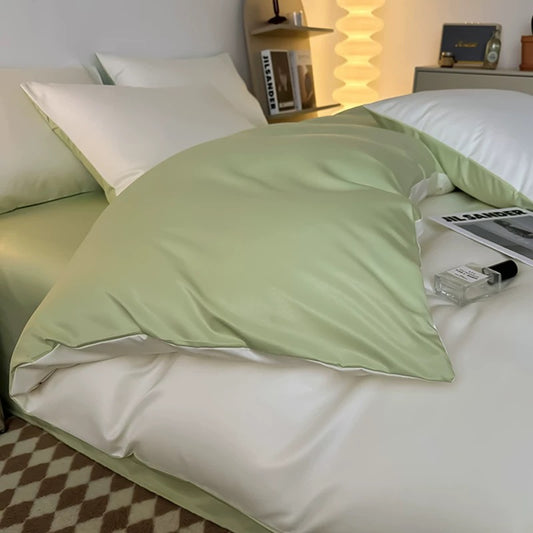 Queen Size 4-Piece Silk Bed Sheet Set