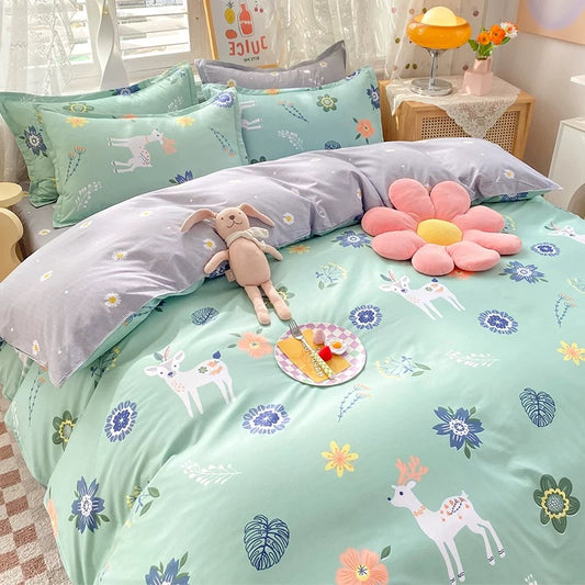 Single Size 3-Piece Cotton Bed Set